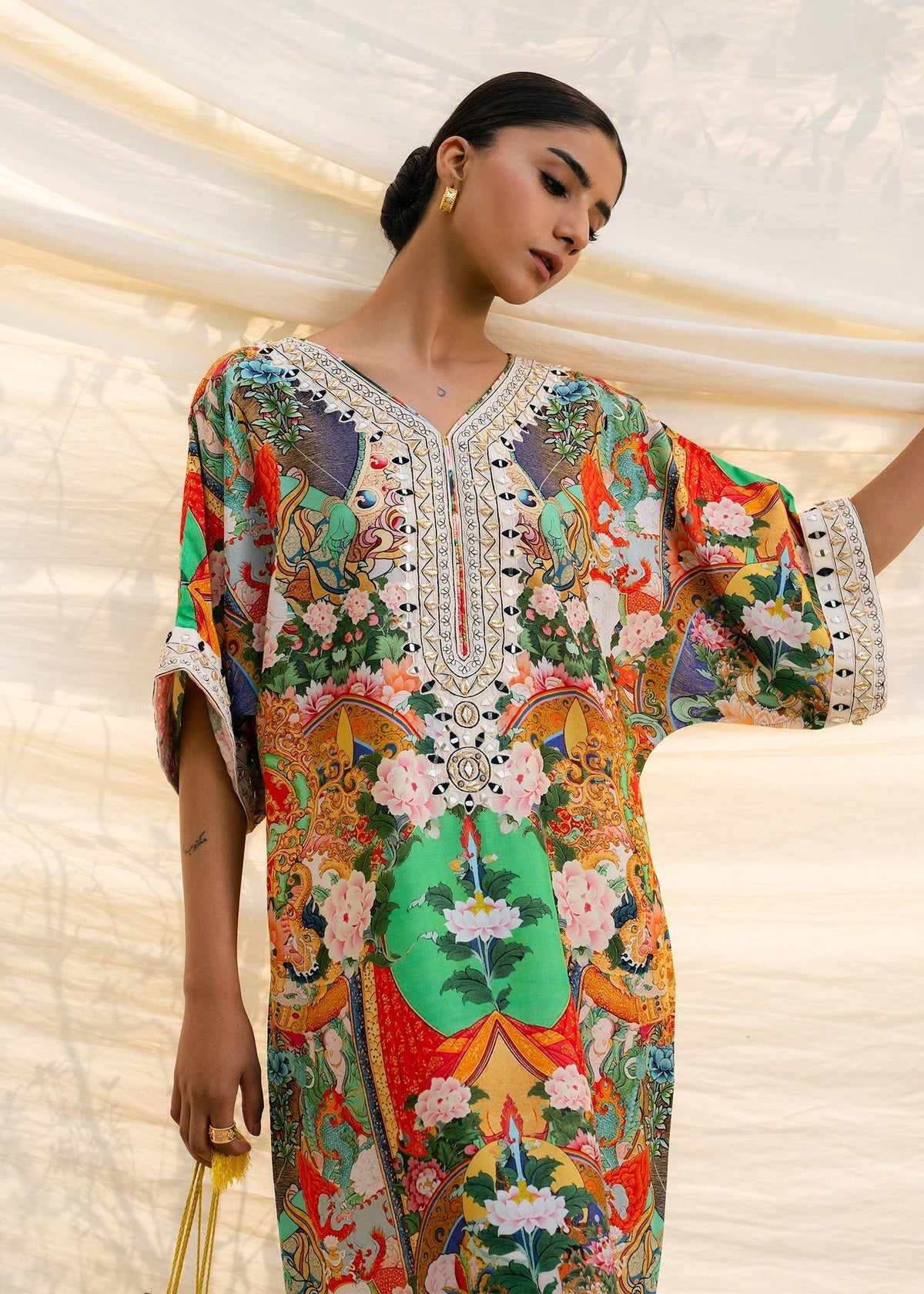 Mahgul | Ambi Bagh Silk Edit | Sumbul - Luxury Dress - available at Maria Faisal in UK and USA.