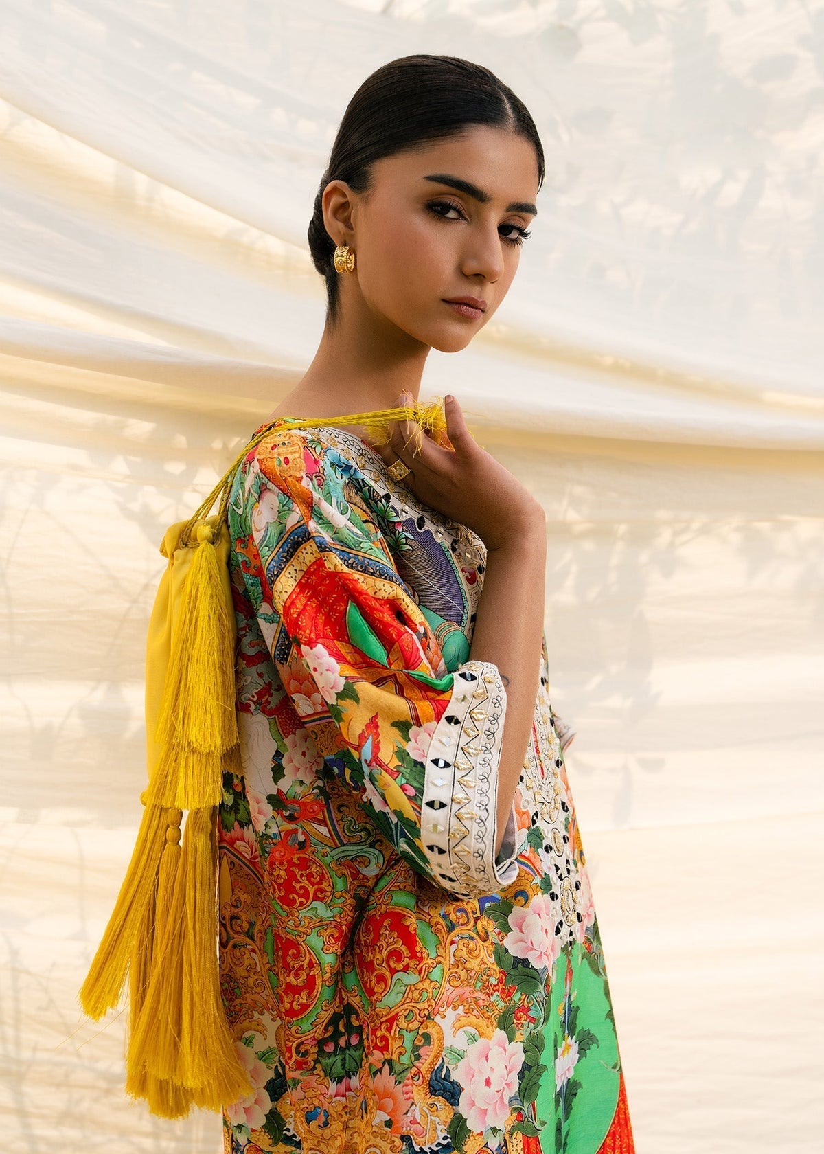 Mahgul | Ambi Bagh Silk Edit | Sumbul - Luxury Dress - available at Maria Faisal in UK and USA.