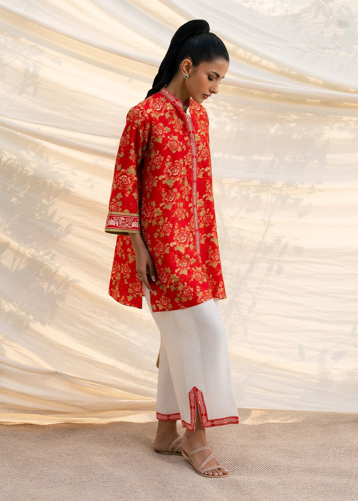 Mahgul | Ambi Bagh Silk Edit | Gulal - Luxury Dress - available at Maria Faisal in UK and USA.