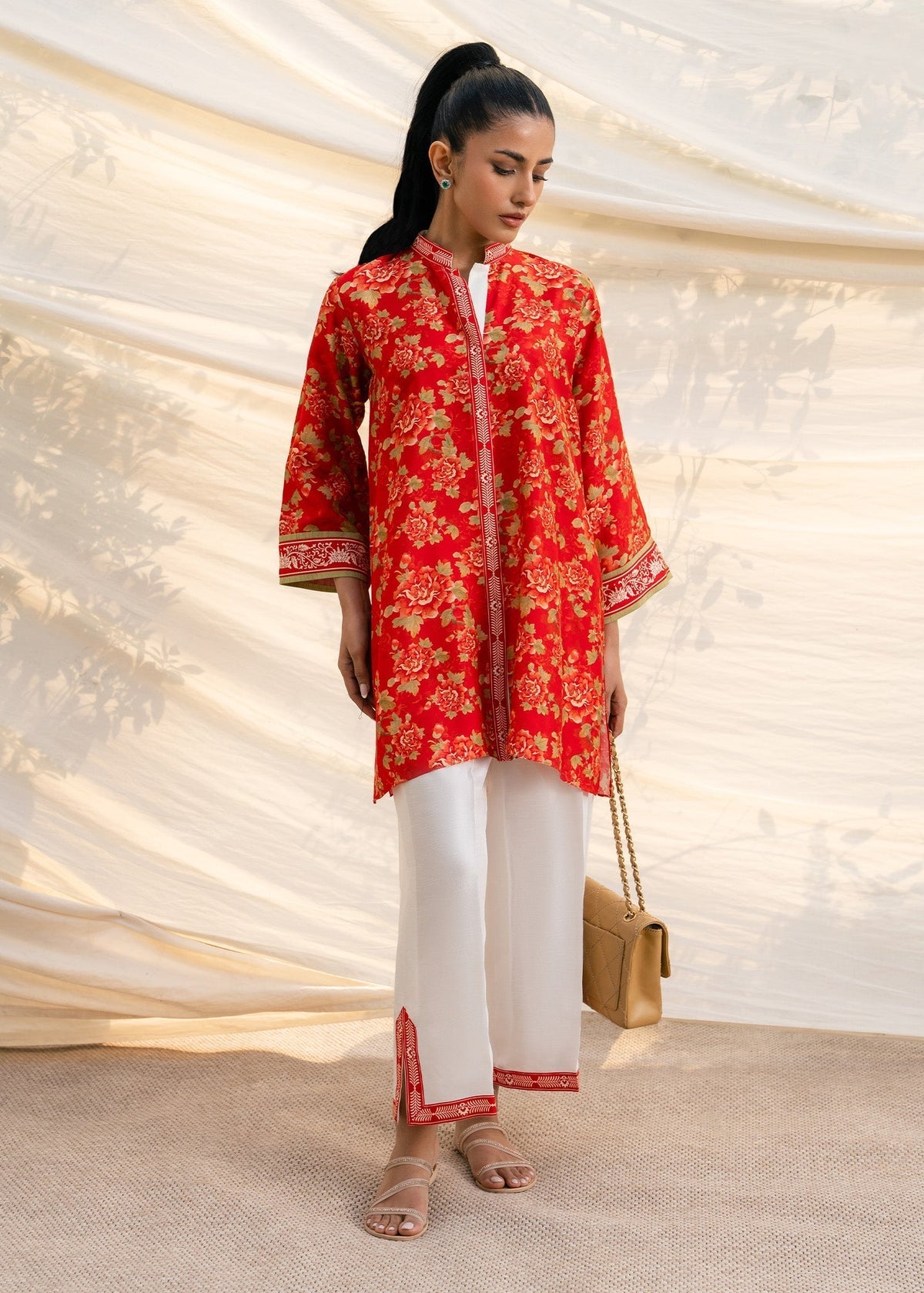 Mahgul | Ambi Bagh Silk Edit | Gulal - Luxury Dress - available at Maria Faisal in UK and USA.