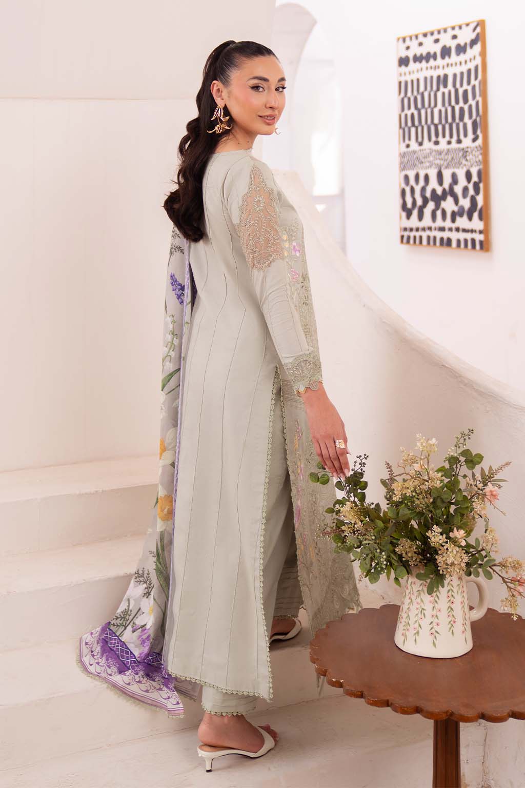 Neeshay | Symphony Luxury Lawn | OLIVE by Maria Faisal - Registered Vendor of : Neeshay - type : Ladies Clothes - 100% original wedding dresses