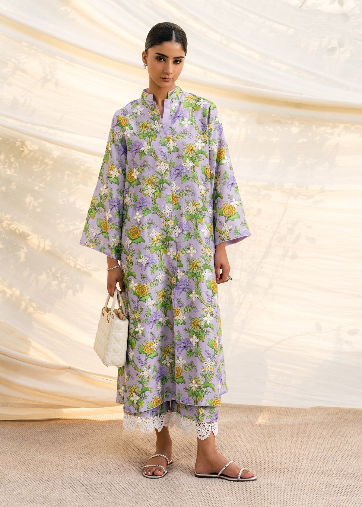 Mahgul | Ambi Bagh Silk Edit | Nivara - Luxury Dress - available at Maria Faisal in UK and USA.