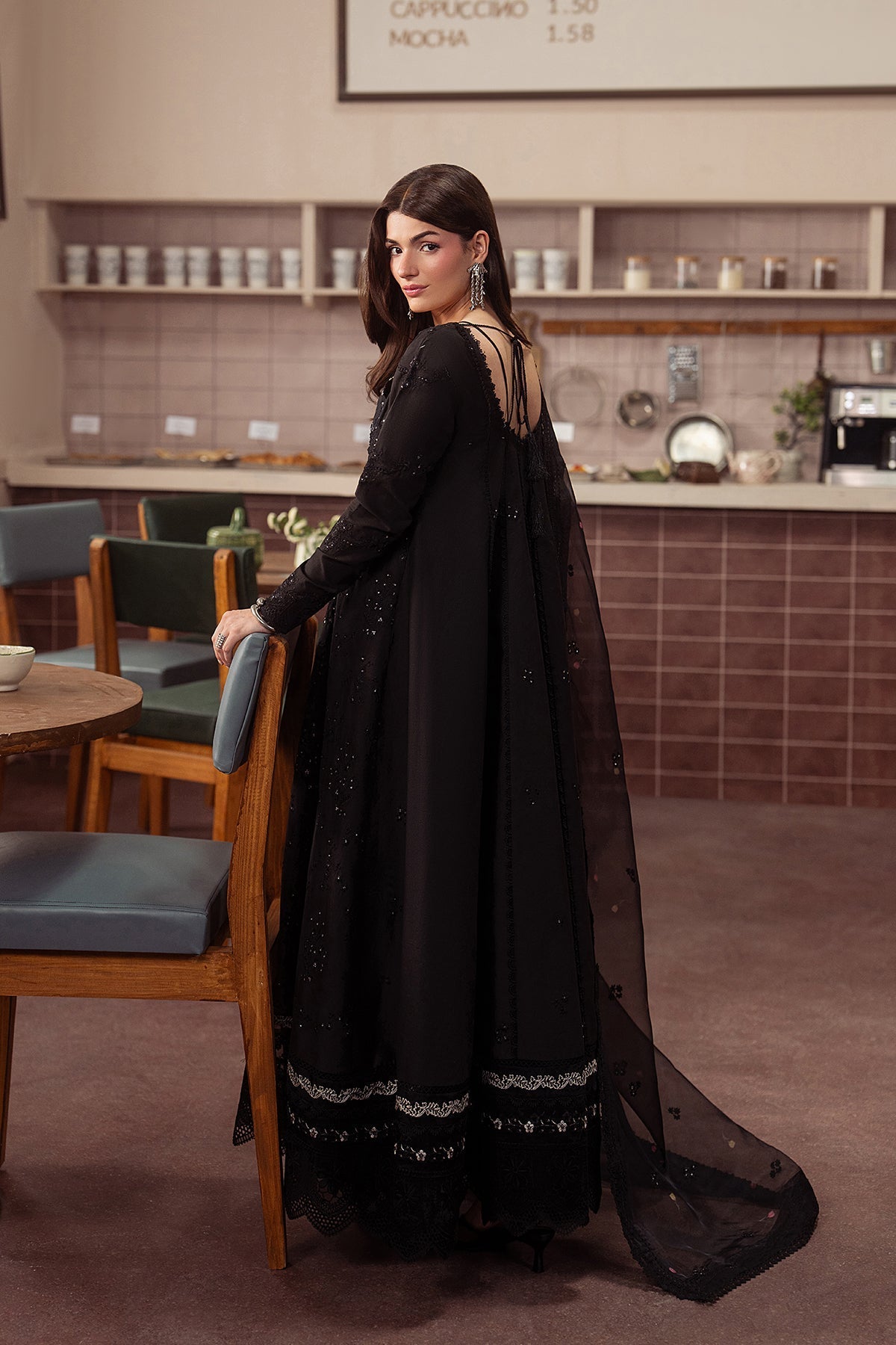 Ayzel | The Brewed 26 | Sepia - Formal Dress - available at Maria Faisal in UK and USA.