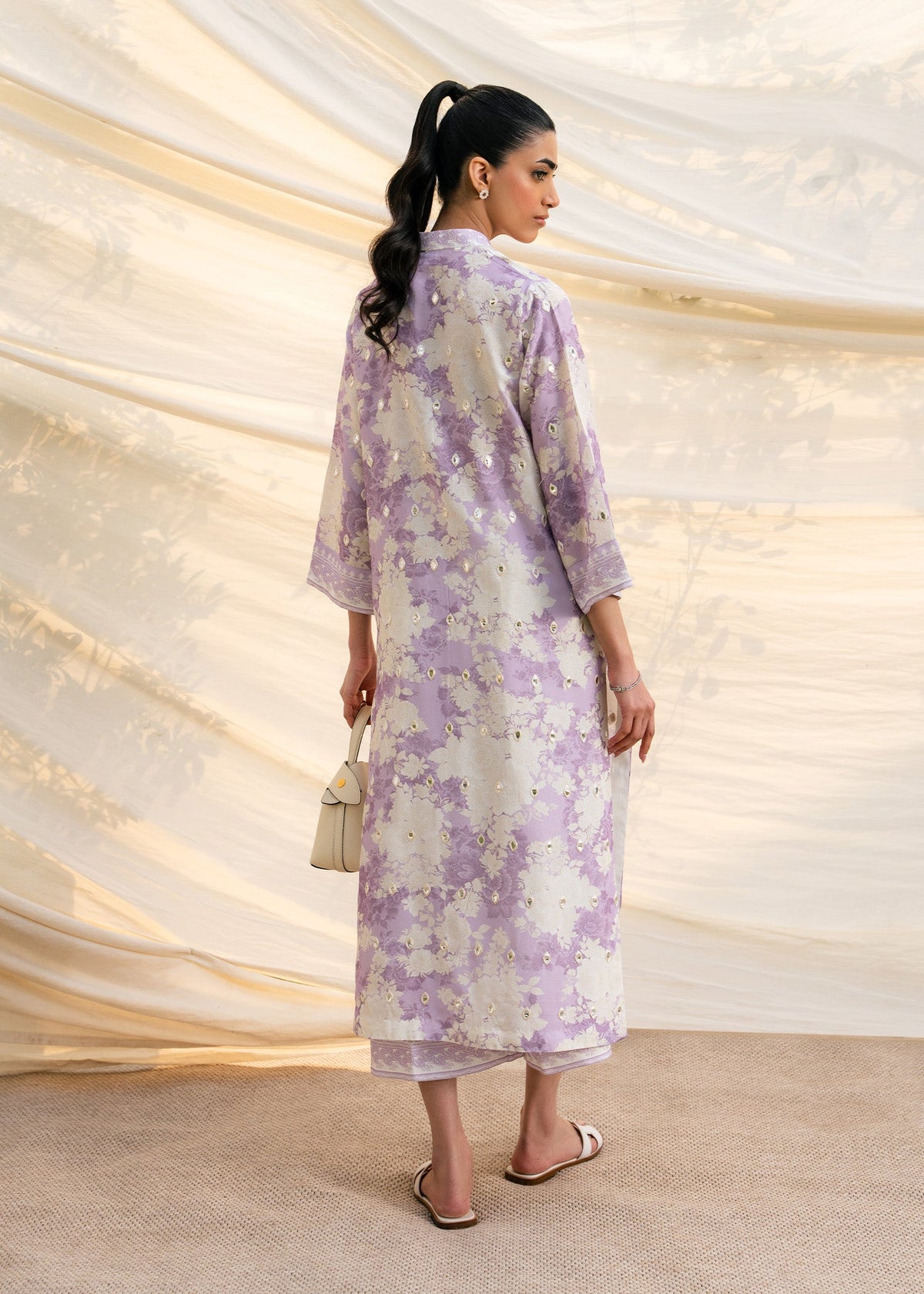 Mahgul | Ambi Bagh Silk Edit | Bagh-e-Noor - Luxury Dress - available at Maria Faisal in UK and USA.