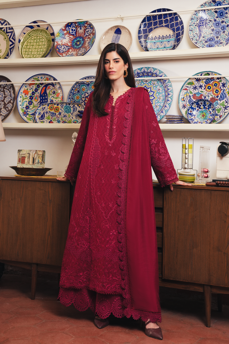 Afrozeh | Sheer Khurma Eid Pret 26 | KESAR - Luxury Dress - available at Maria Faisal in UK and USA.