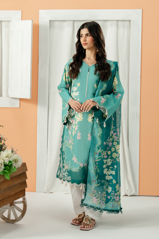 Zarposh | Sundaze Luxe Pret | Lazuli - Luxury Dress - available at Maria Faisal in UK and USA.
