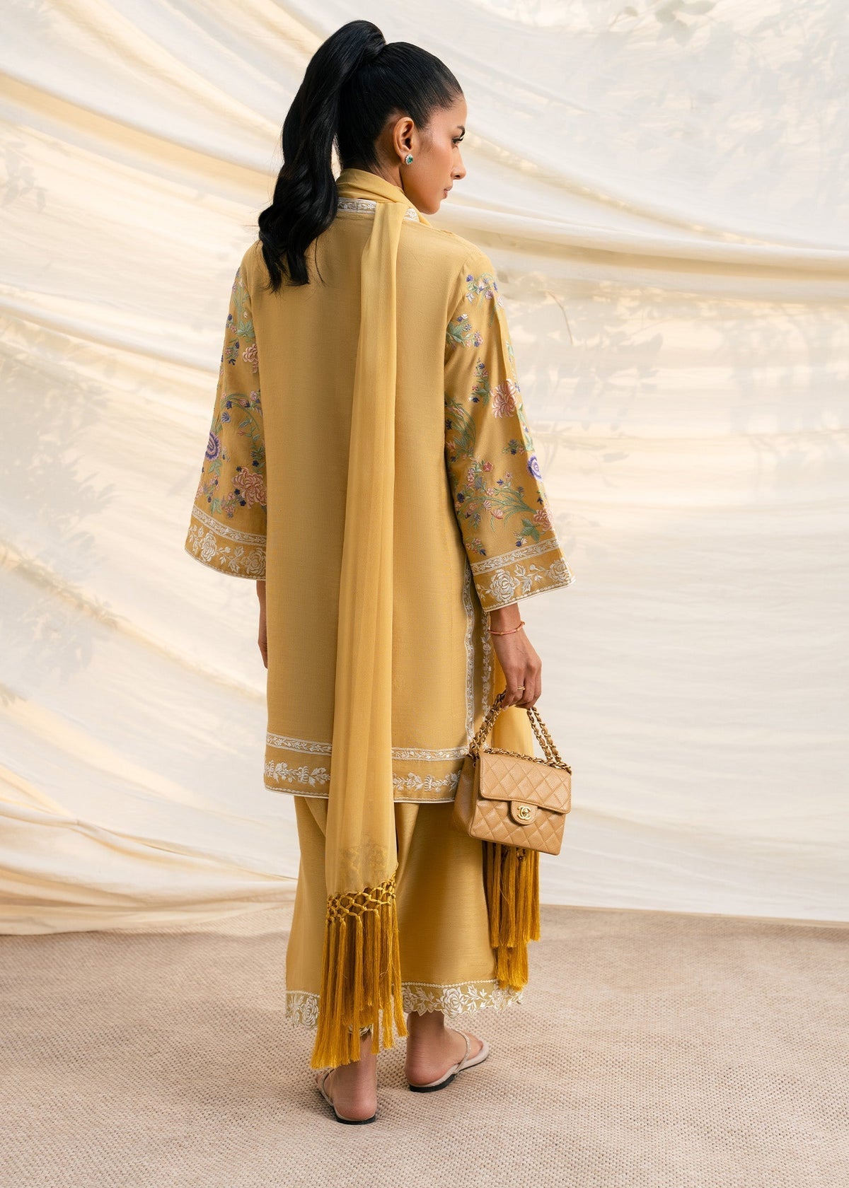 Mahgul | Ambi Bagh Silk Edit | Zarnish - Luxury Dress - available at Maria Faisal in UK and USA.