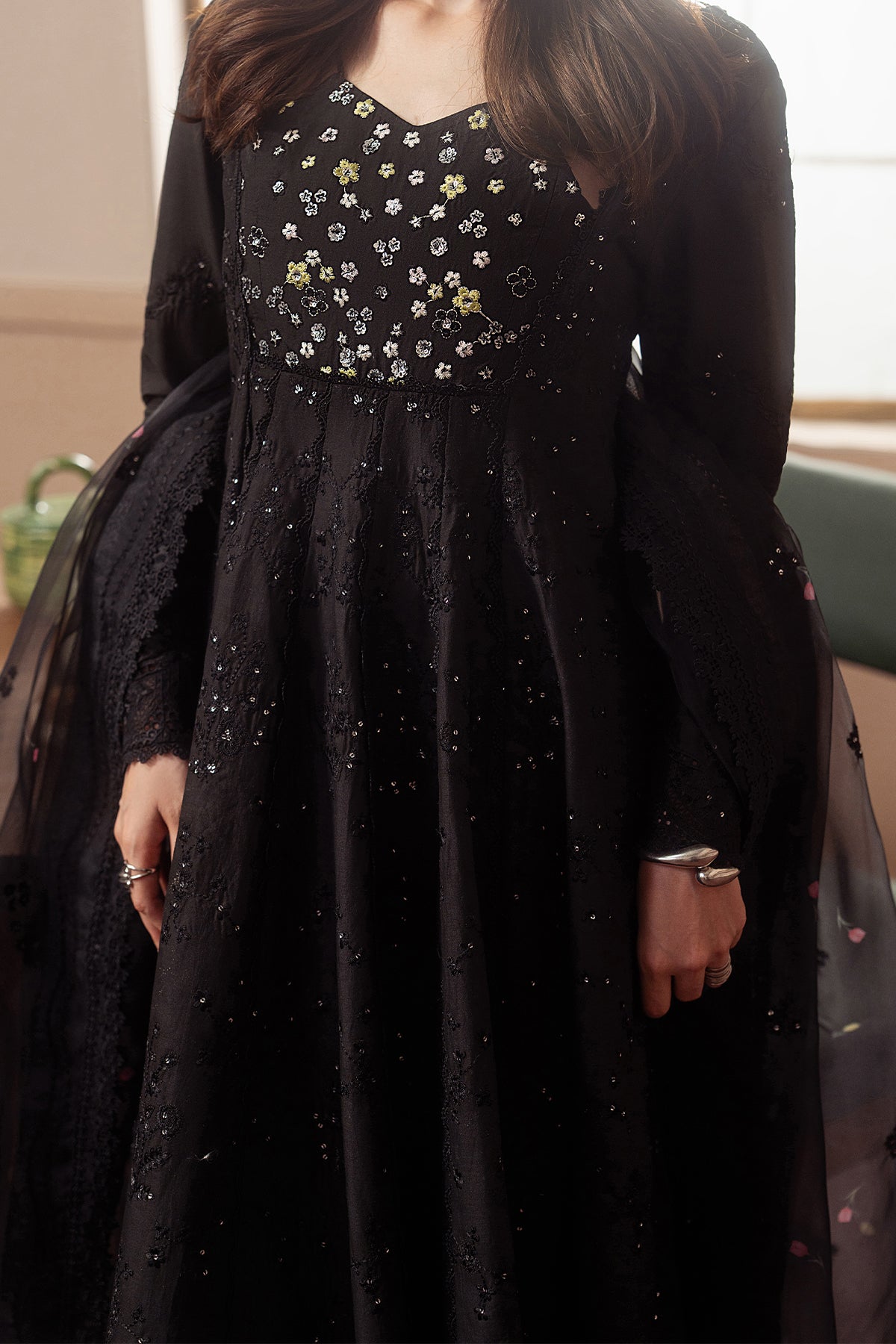 Ayzel | The Brewed 26 | Sepia - Formal Dress - available at Maria Faisal in UK and USA.