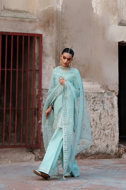 Saad Shaikh | Zaria Festive Pret 25 | AURA - Formal Dress - available at Maria Faisal in UK and USA.