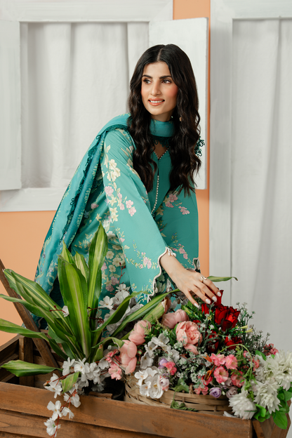 Zarposh | Sundaze Luxe Pret | Lazuli - Luxury Dress - available at Maria Faisal in UK and USA.