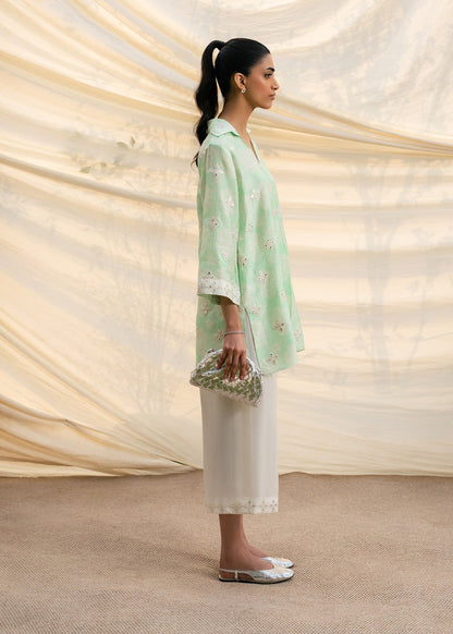 Mahgul | Ambi Bagh Silk Edit | Caelina - Luxury Dress - available at Maria Faisal in UK and USA.