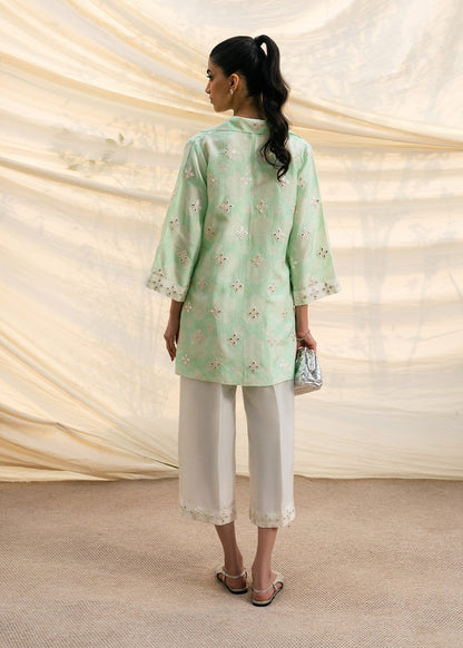 Mahgul | Ambi Bagh Silk Edit | Caelina - Luxury Dress - available at Maria Faisal in UK and USA.