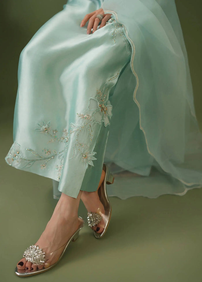 Jeem | Celestial Luxe Formals | ZIRA ICE BLUE - Formal Dress - available at Maria Faisal in UK and USA.