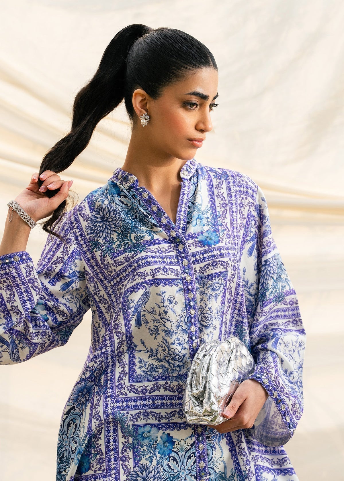 Mahgul | Ambi Bagh Silk Edit | Lirae - Luxury Dress - available at Maria Faisal in UK and USA.