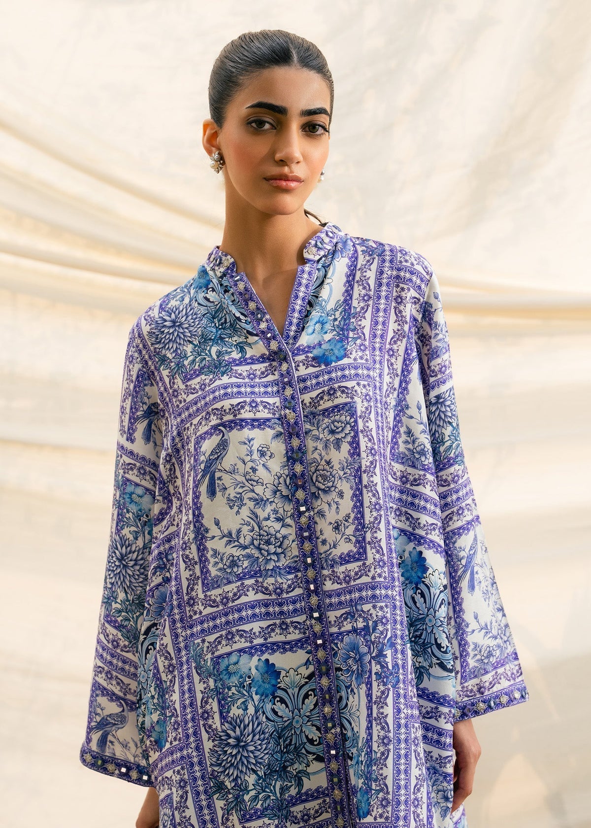 Mahgul | Ambi Bagh Silk Edit | Lirae - Luxury Dress - available at Maria Faisal in UK and USA.