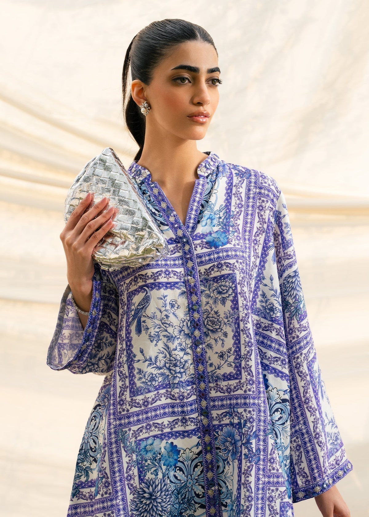 Mahgul | Ambi Bagh Silk Edit | Lirae - Luxury Dress - available at Maria Faisal in UK and USA.