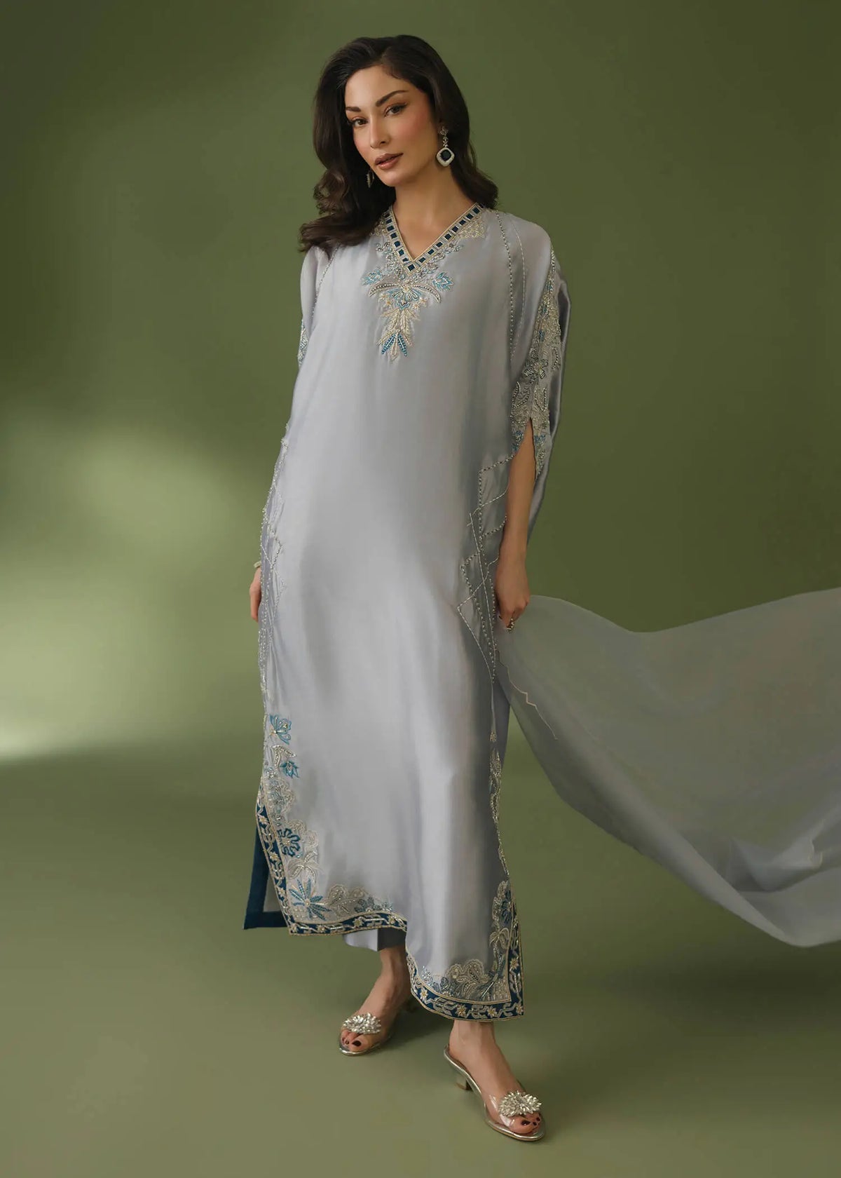 Jeem | Celestial Luxe Formals |GREY NOIR - Formal Dress - available at Maria Faisal in UK and USA.
