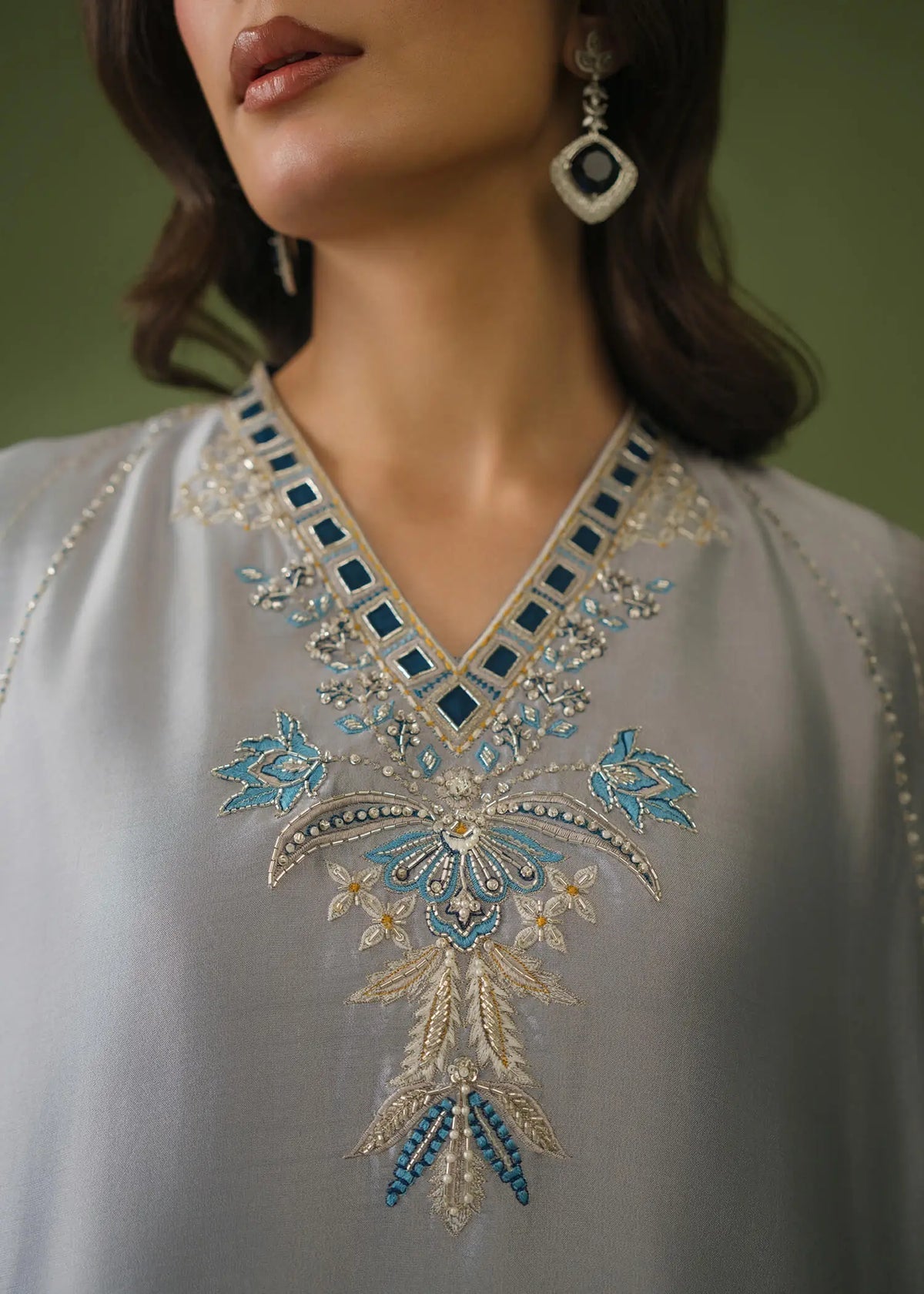 Jeem | Celestial Luxe Formals |GREY NOIR - Formal Dress - available at Maria Faisal in UK and USA.