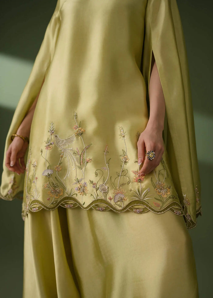 Jeem | Celestial Luxe Formals | LEIA MINT GREEN - Formal Dress - available at Maria Faisal in UK and USA.