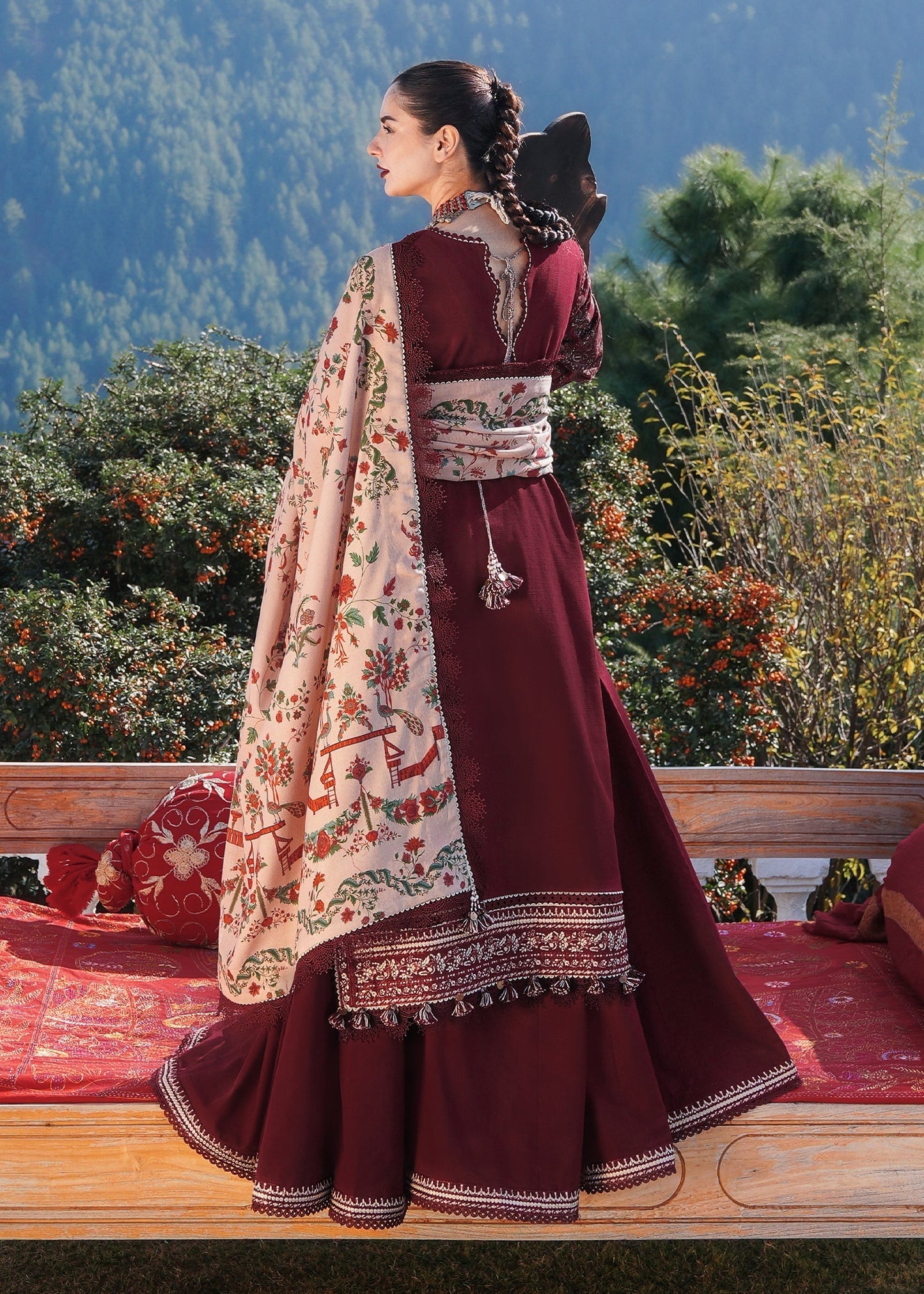Hussain Rehar | Winter Shawl 24 | Zaran - Ladies Clothes - Maria Faisal