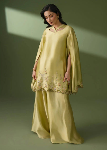 Jeem | Celestial Luxe Formals | LEIA MINT GREEN - Formal Dress - available at Maria Faisal in UK and USA.