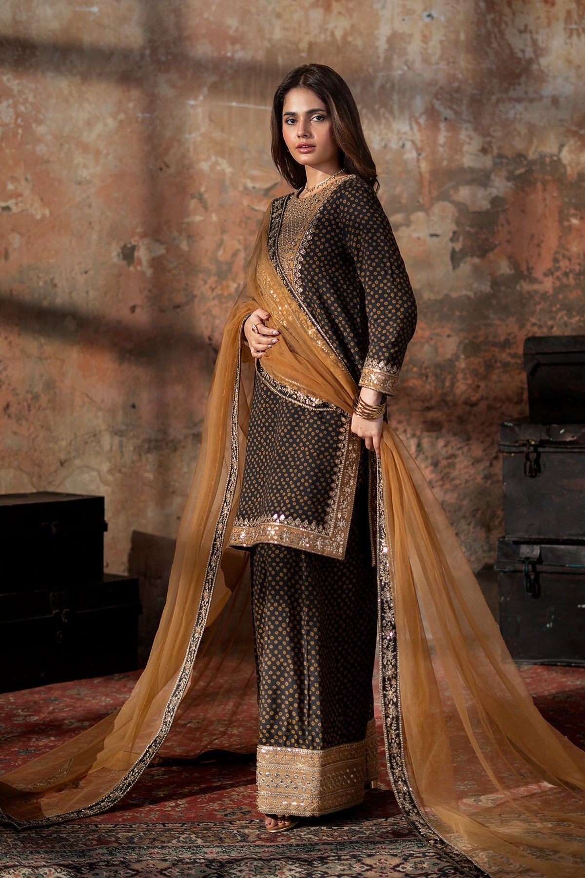 Charizma | Festive Pret  | CMA-6-202 - Dress - available at Maria Faisal in UK and USA.