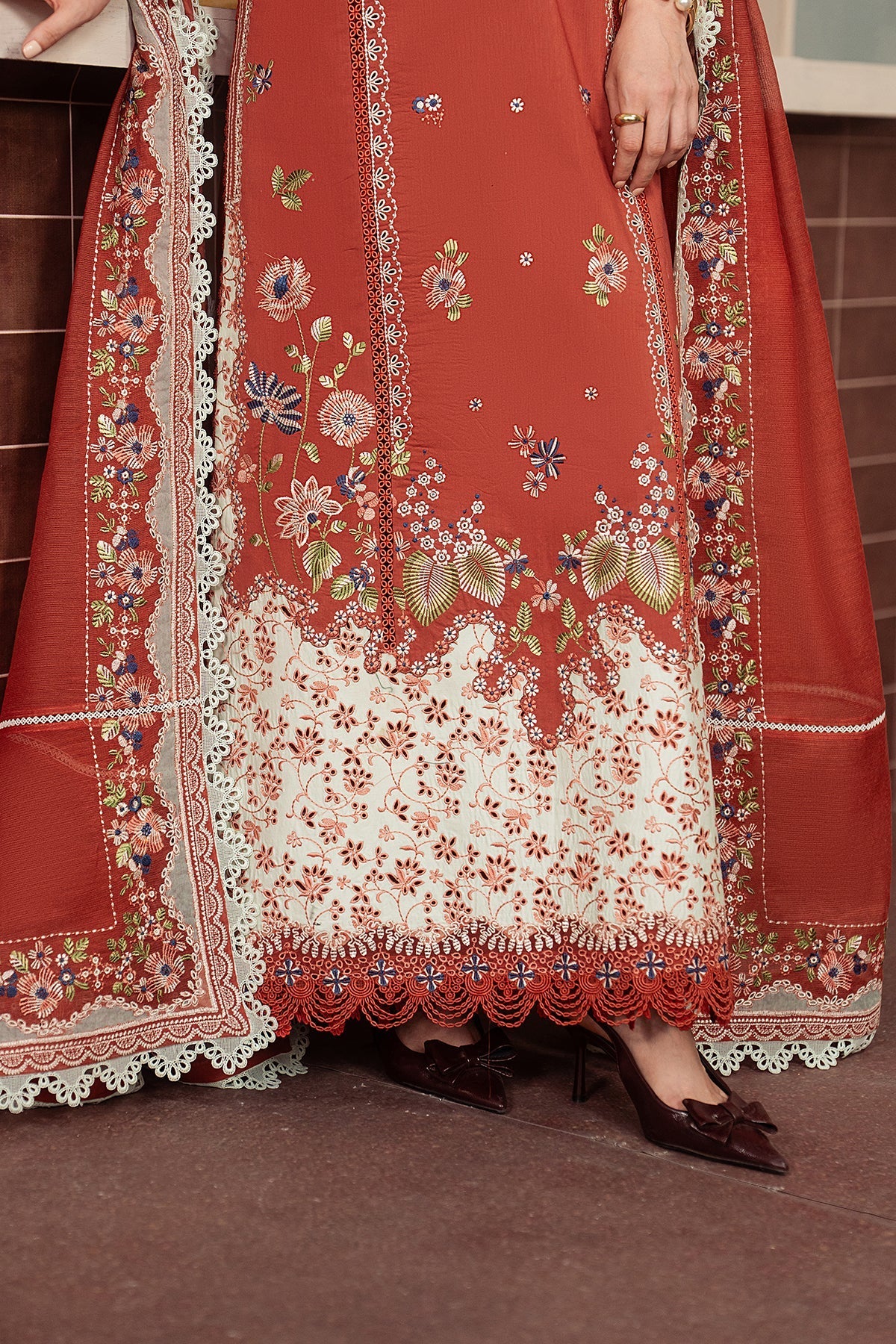Ayzel | The Brewed 26 | Toffee - Formal Dress - available at Maria Faisal in UK and USA.