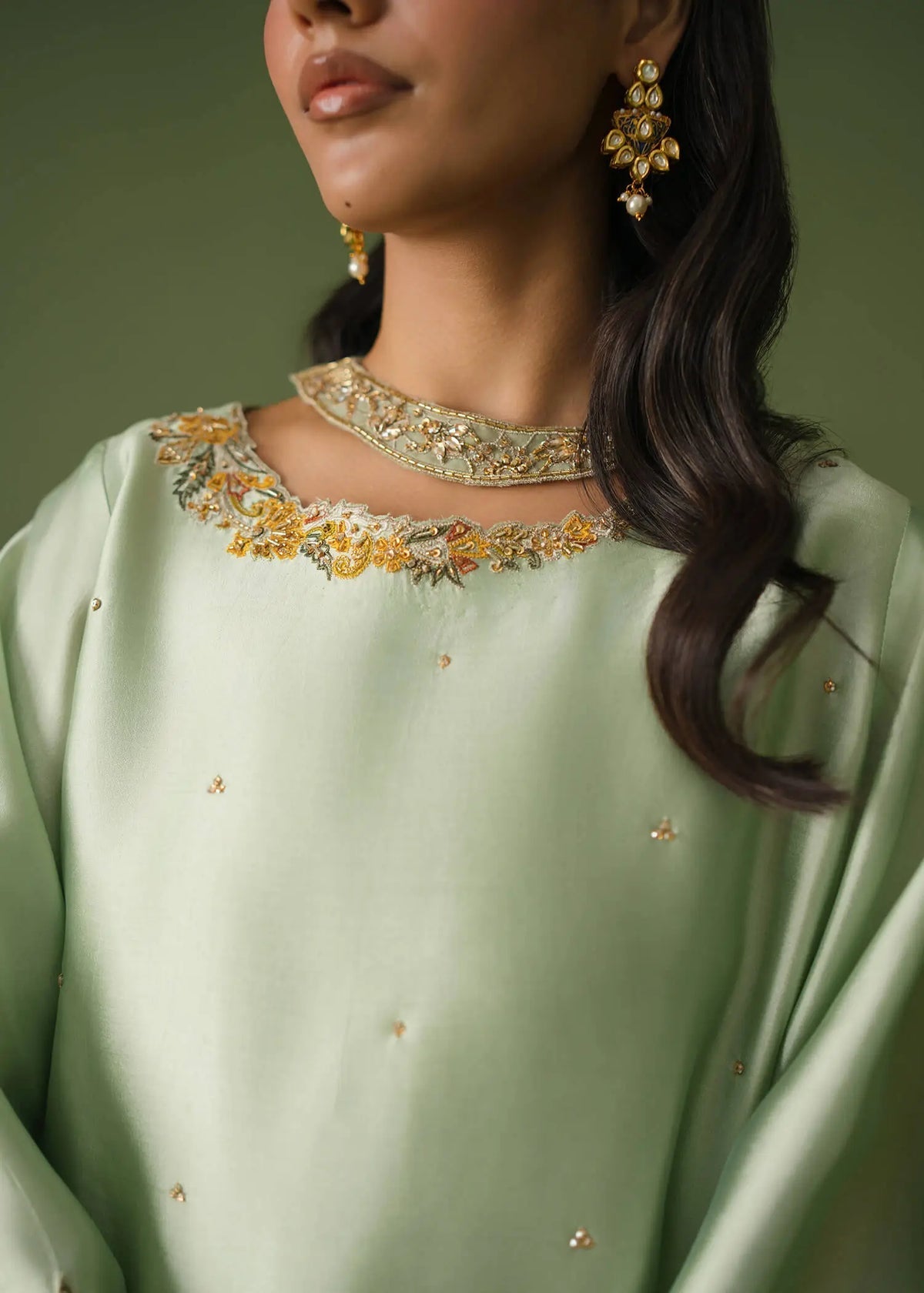 Jeem | Celestial Luxe Formals |LAYL GREEN - Formal Dress - available at Maria Faisal in UK and USA.
