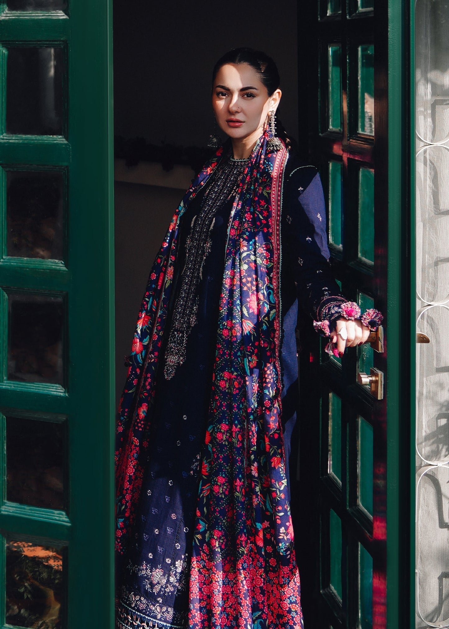 Hussain Rehar | Winter Shawl 24 | Barq - Ladies Clothes - Maria Faisal