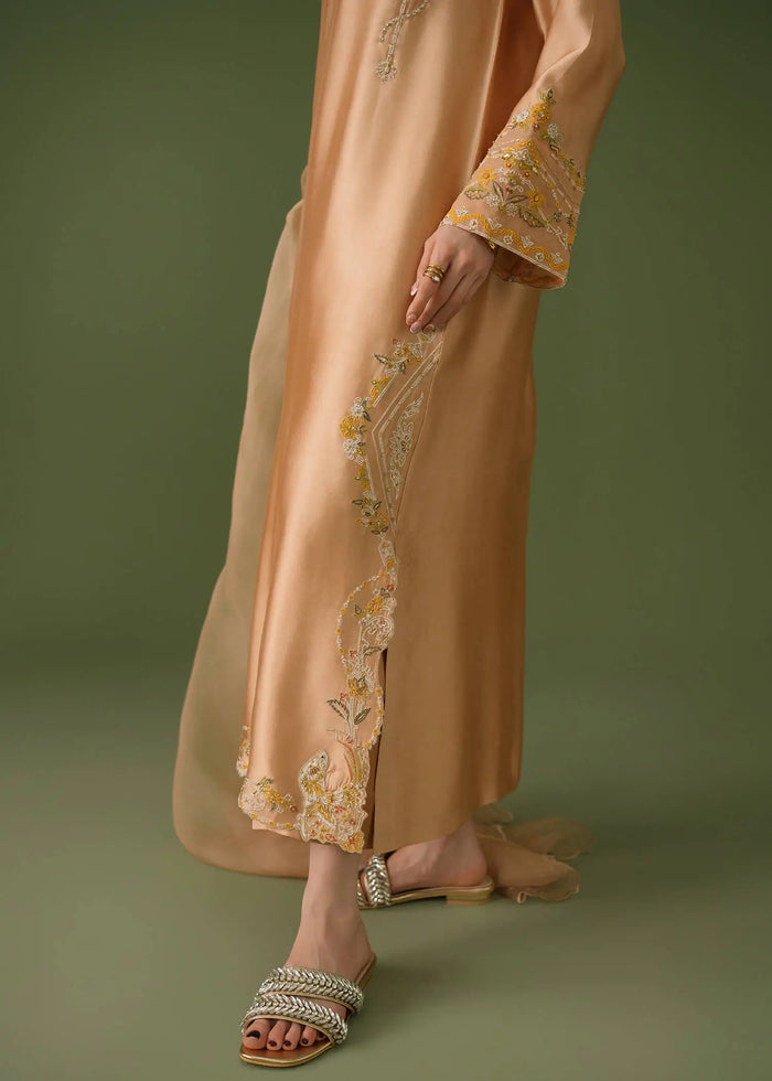 Jeem | Celestial Luxe Formals | CORAL MUSE - Formal Dress - available at Maria Faisal in UK and USA.
