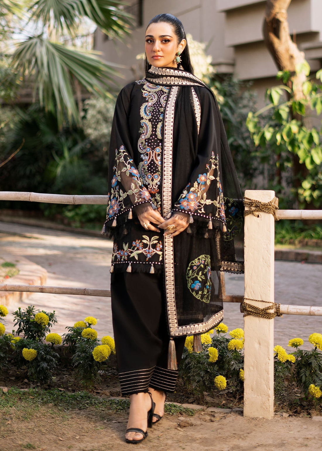 Fozia Khalid | Blossom Festive Lawn 25 | Black viola