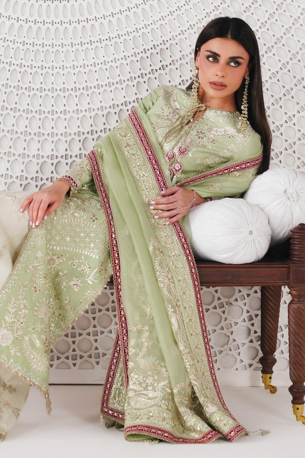 Saad Bin Shahzad | Festive Pret 26 |Reeha - Luxury Dress - available at Maria Faisal in UK and USA.