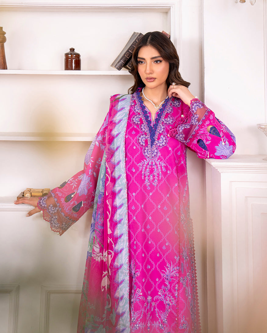 Roheenaz | Aezel Embroidered Cambric | Novah - Ladies Clothes - Maria Faisal