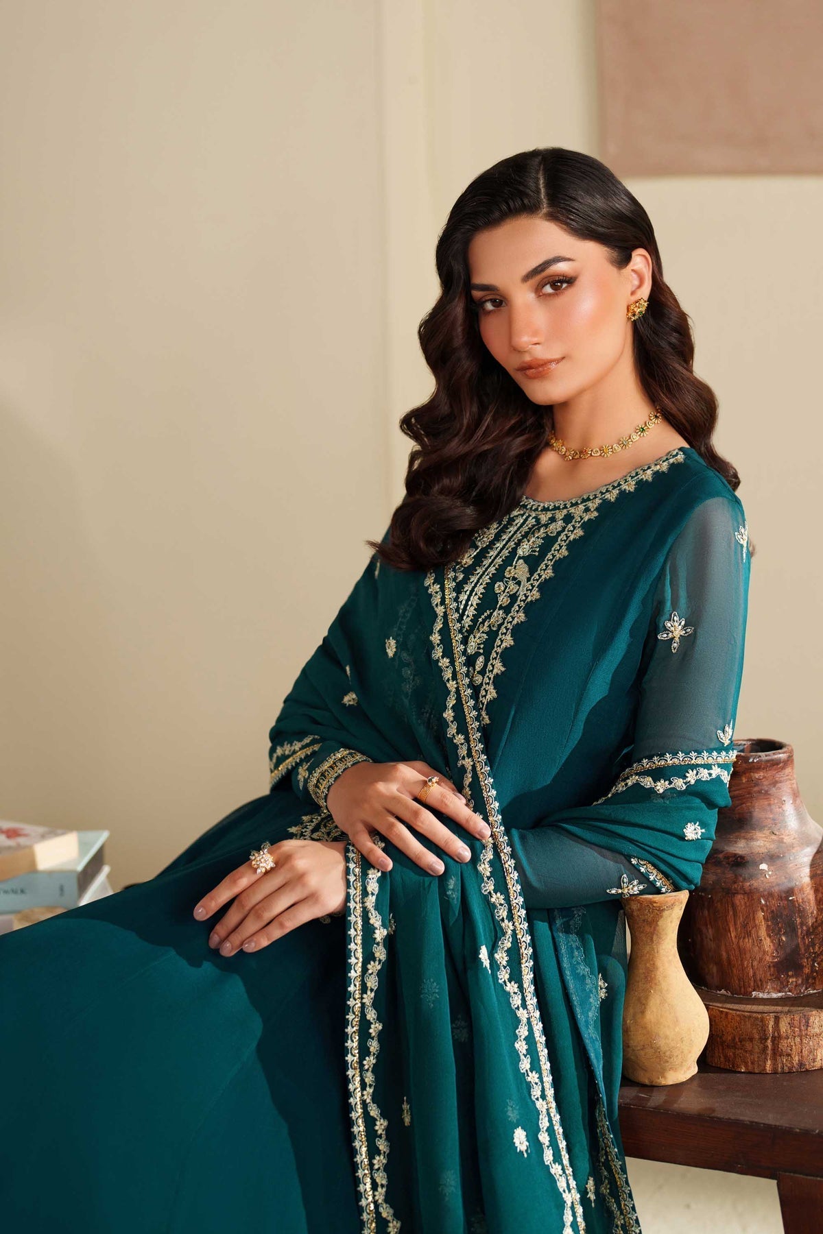 Akbar Aslam | Formal Pret | Nazni - Formal Dress - available at Maria Faisal in UK and USA.