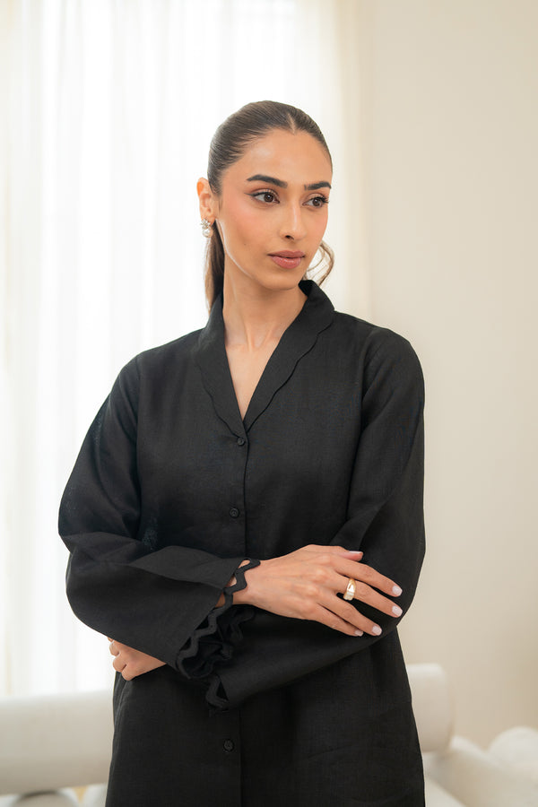 Sahar | Pre Essential Emb Edit | Moonlit Black - Ladies Clothes - Maria Faisal