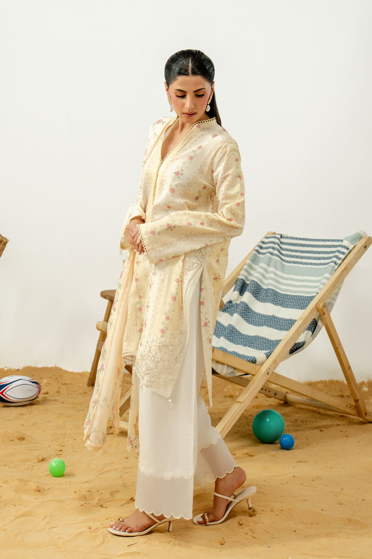 Zarposh | Sundaze Luxe Pret | Lunelle - Luxury Dress - available at Maria Faisal in UK and USA.