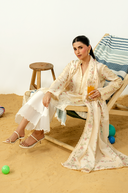Zarposh | Sundaze Luxe Pret | Lunelle - Luxury Dress - available at Maria Faisal in UK and USA.
