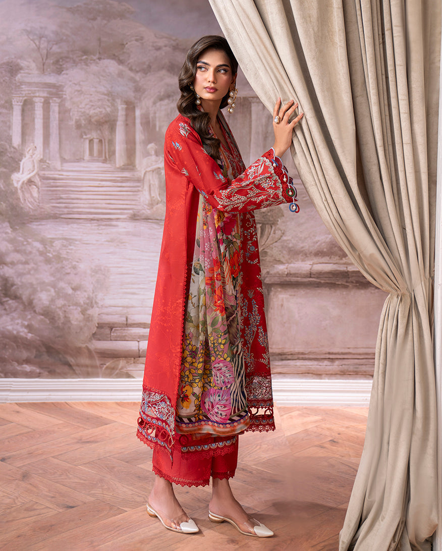 Roheenaz | Aezel Embroidered Cambric | Lyrah - Ladies Clothes - Maria Faisal