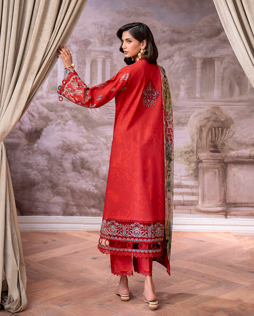 Roheenaz | Aezel Embroidered Cambric | Lyrah - Ladies Clothes - Maria Faisal