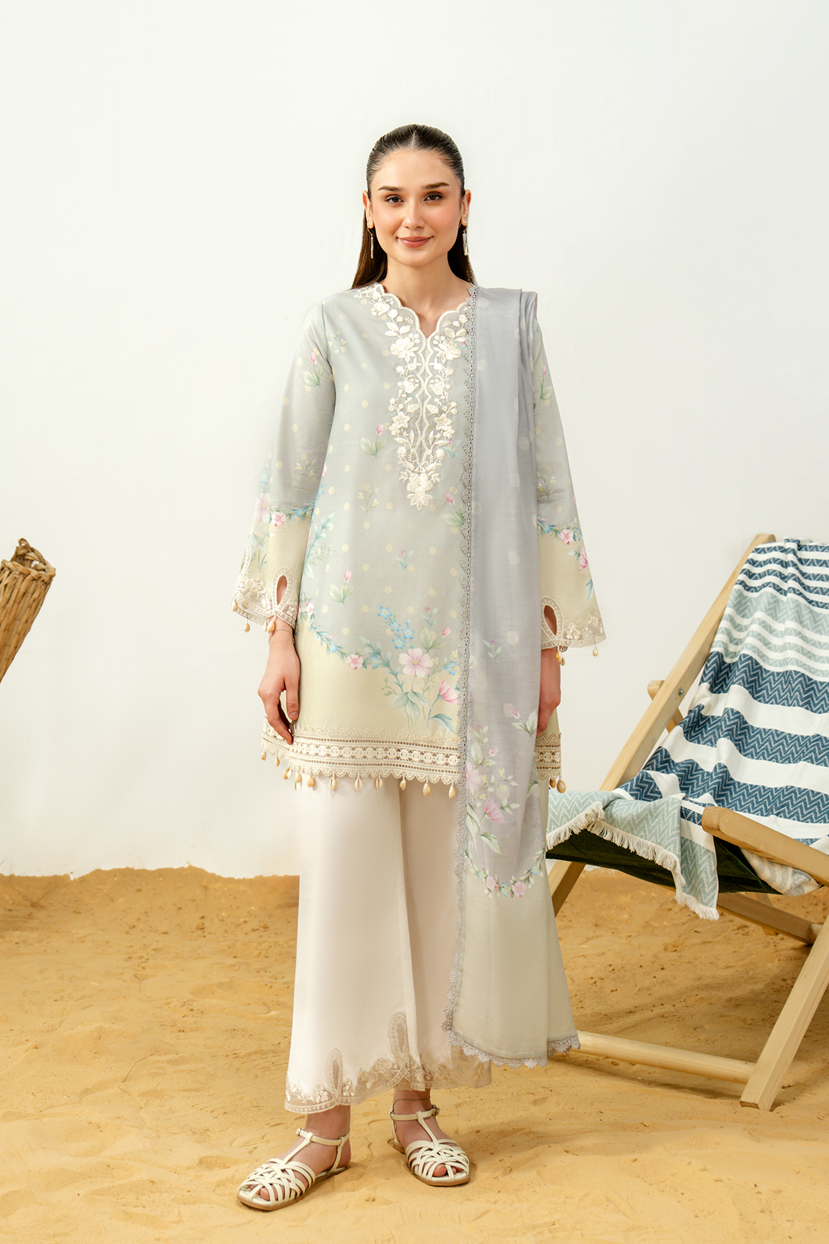Zarposh | Sundaze Luxe Pret | Nivara - Luxury Dress - available at Maria Faisal in UK and USA.