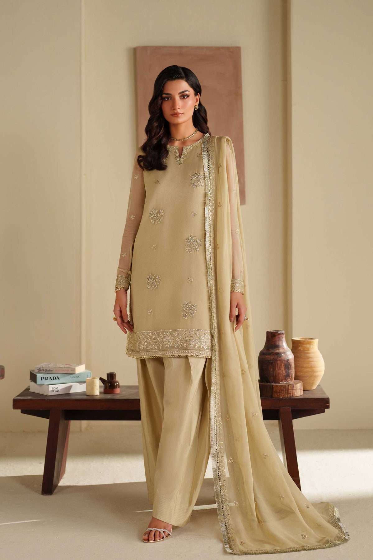 Akbar Aslam | Formal Pret | Hoor - Formal Dress - available at Maria Faisal in UK and USA.