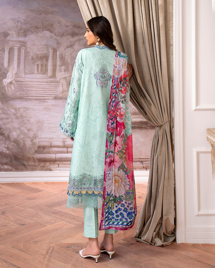 Roheenaz | Aezel Embroidered Cambric | Avira - Ladies Clothes - Maria Faisal