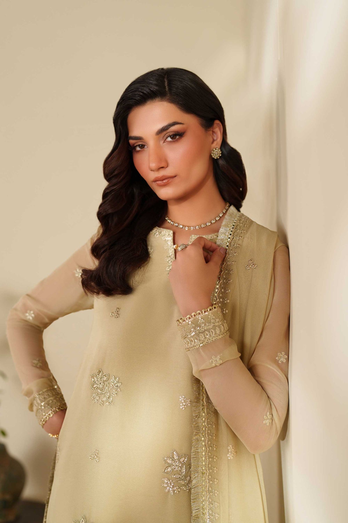 Akbar Aslam | Formal Pret | Hoor - Formal Dress - available at Maria Faisal in UK and USA.