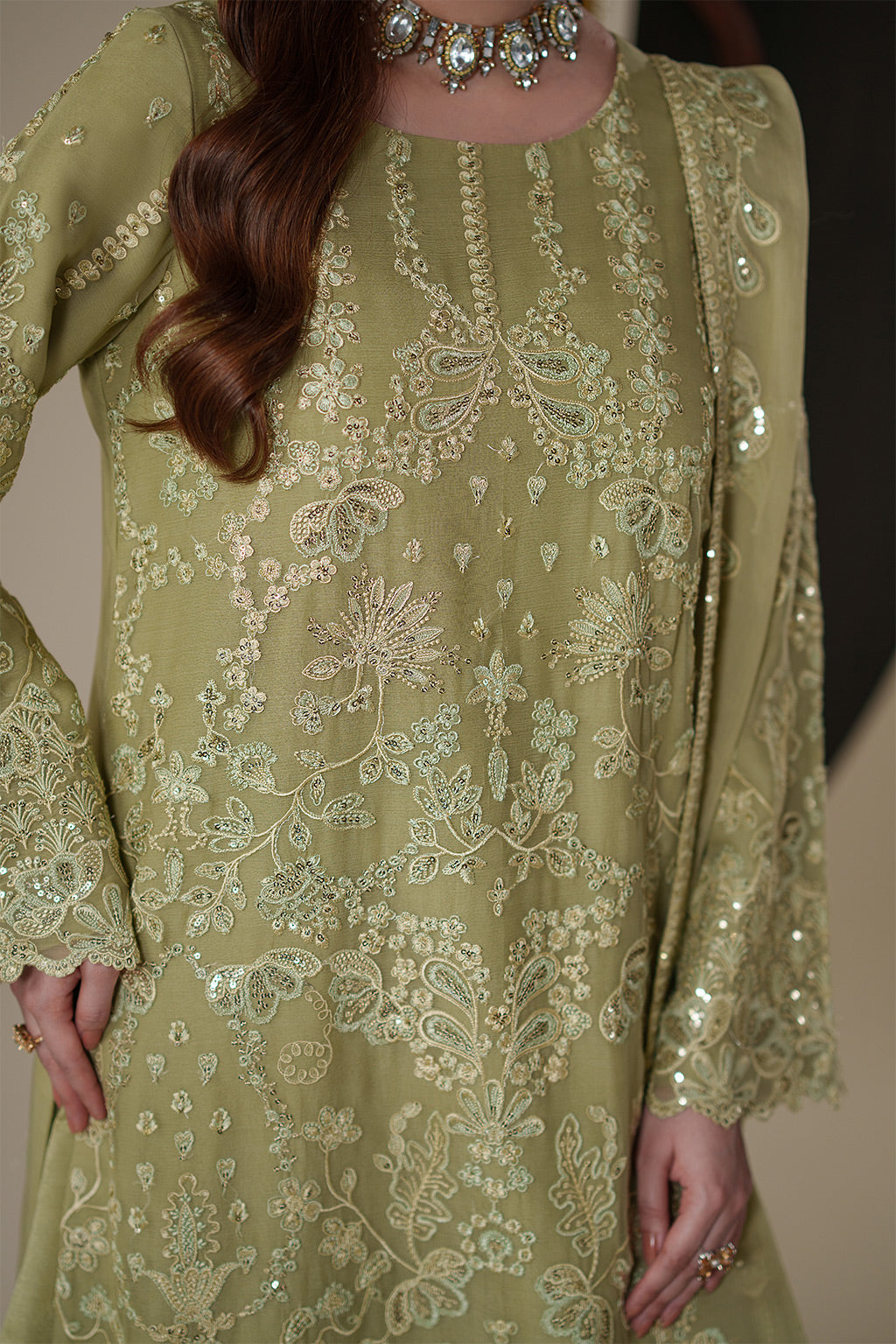 Emaan Adeel | Nouvelle Luxury Chiffon | NOLA - Formal Dress - available at Maria Faisal in UK and USA.