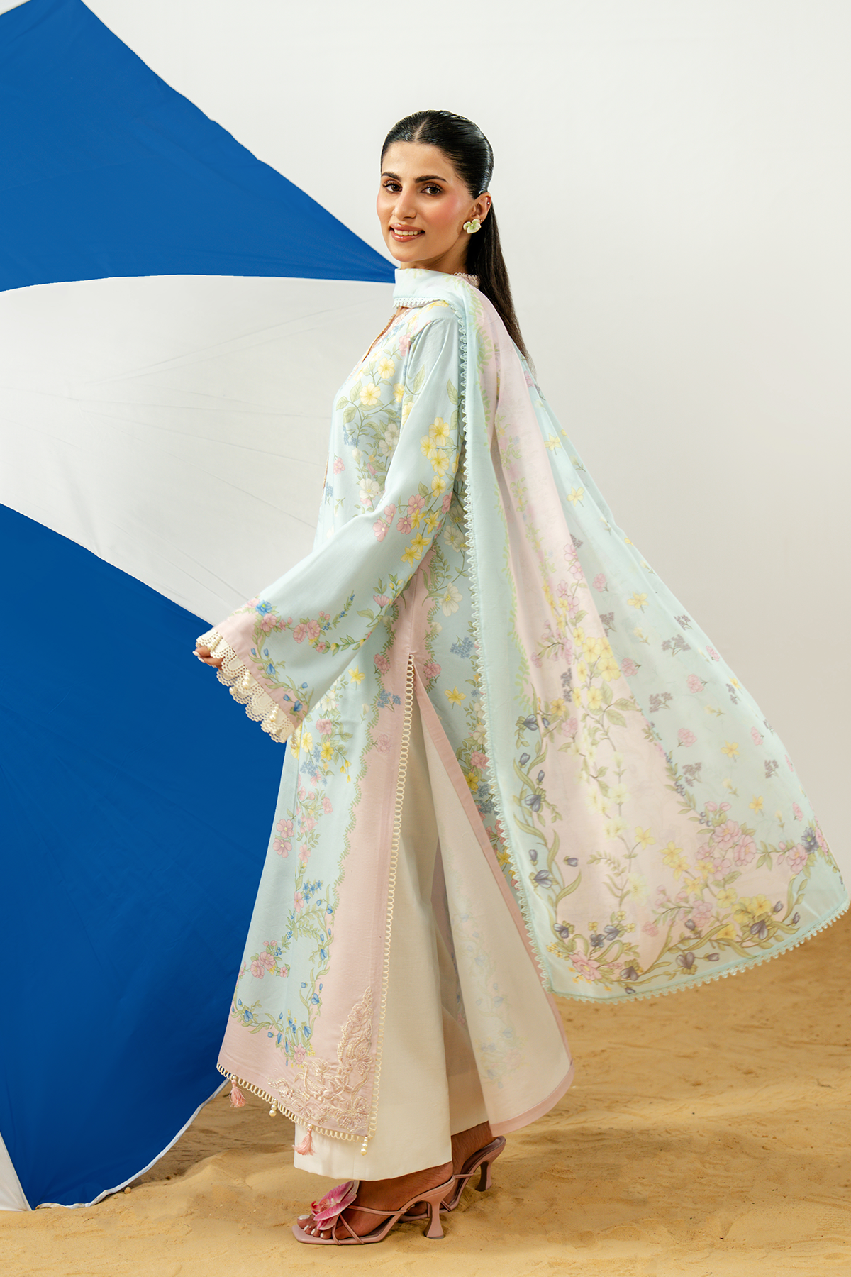 Zarposh | Sundaze Luxe Pret | Fiora - Luxury Dress - available at Maria Faisal in UK and USA.