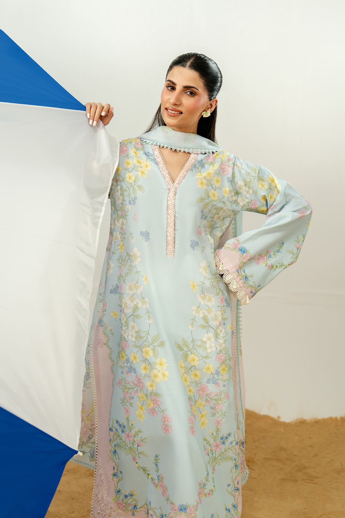 Zarposh | Sundaze Luxe Pret | Fiora - Luxury Dress - available at Maria Faisal in UK and USA.