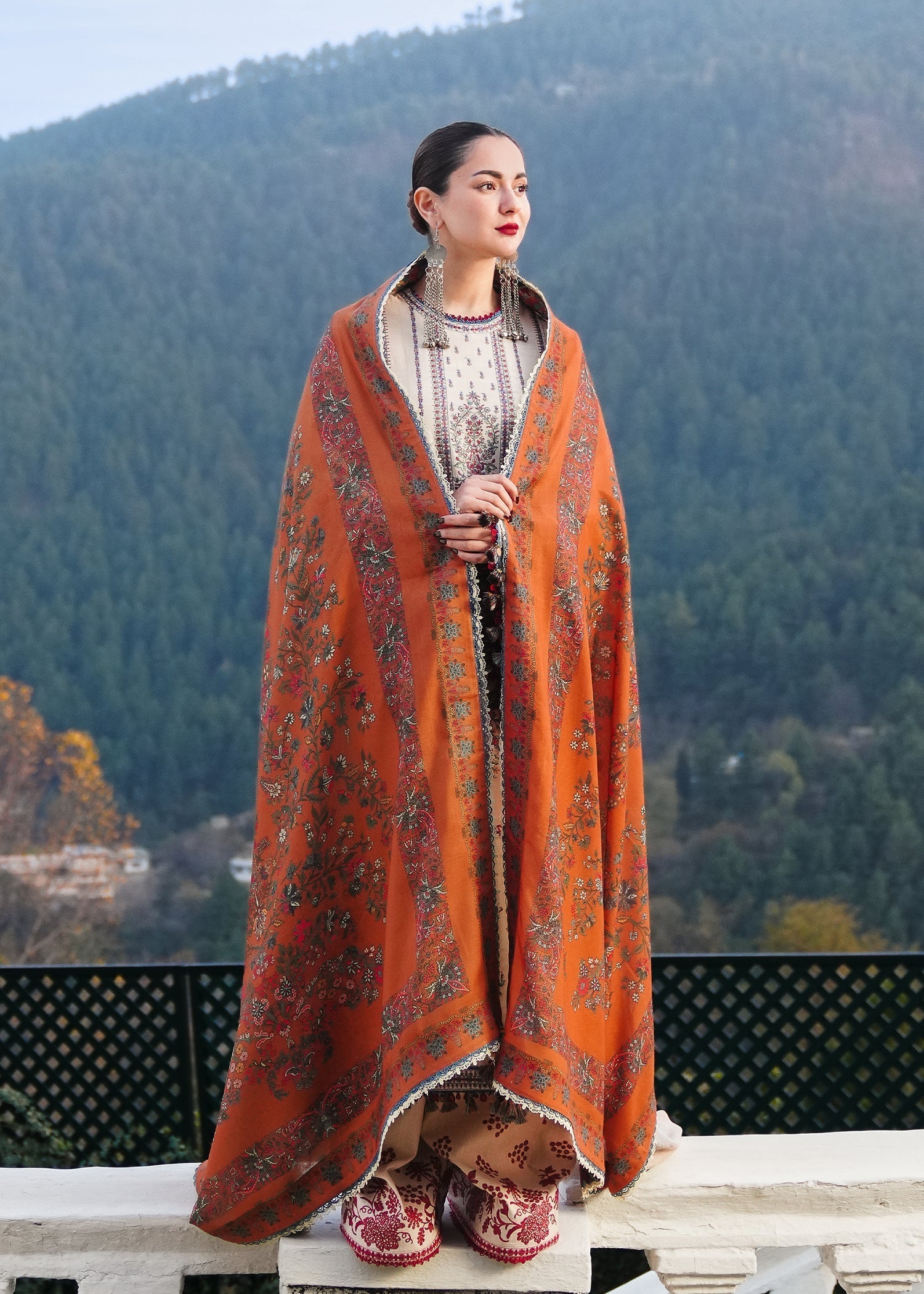 Hussain Rehar | Winter Shawl 24 | Almas - Ladies Clothes - Maria Faisal