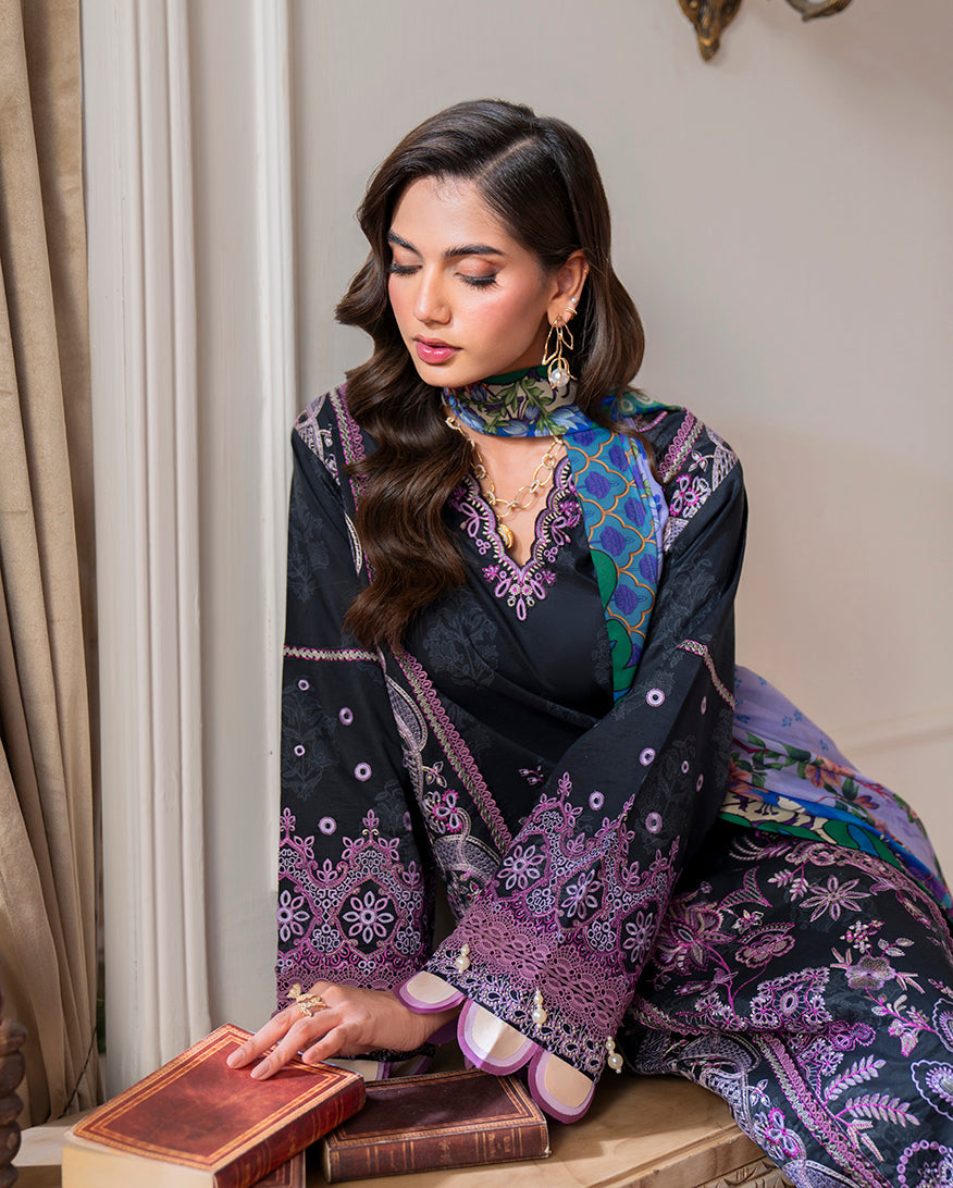 Roheenaz | Aezel Embroidered Cambric | Emera - Ladies Clothes - Maria Faisal