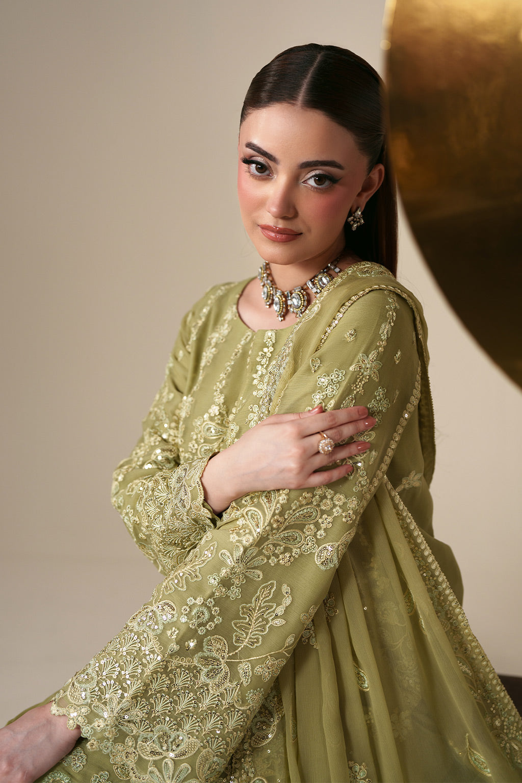 Emaan Adeel | Nouvelle Luxury Chiffon | NOLA - Formal Dress - available at Maria Faisal in UK and USA.