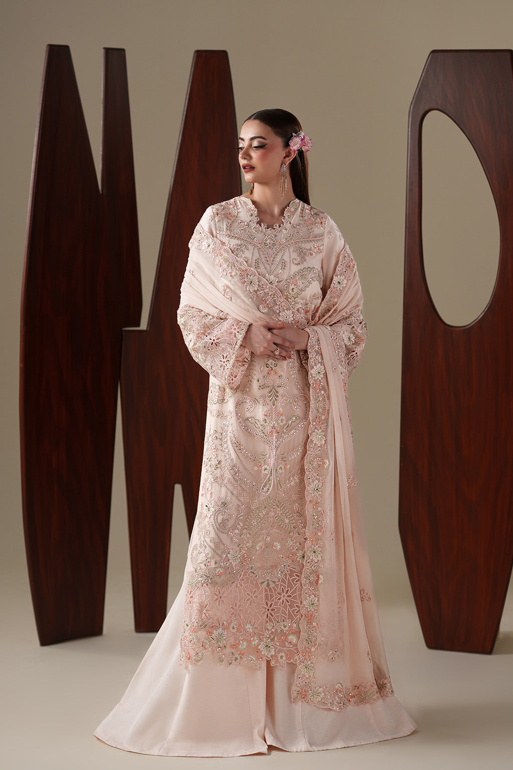 Emaan Adeel | Nouvelle Luxury Chiffon | LUMI - Formal Dress - available at Maria Faisal in UK and USA.